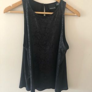 Textured sleeveless top